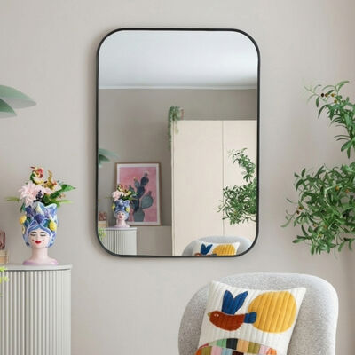 Duon seinäpeili 60x80 cm musta